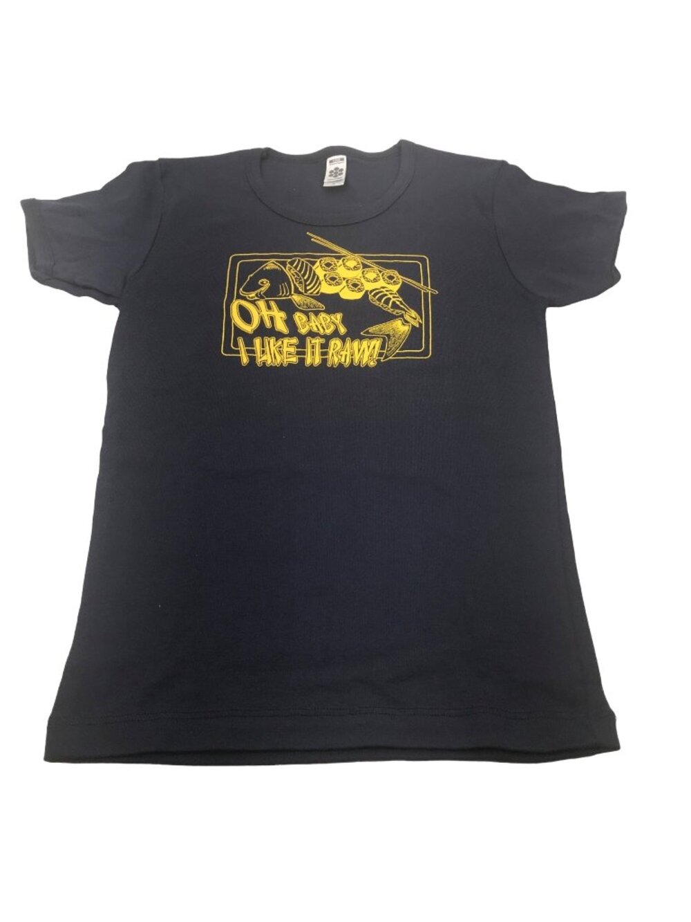 Classic Girl Women's Small Sushi Oh Baby I Like It Raw Short Sleeve Tee NWOT